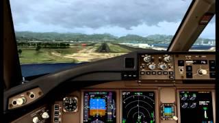 [HD] Air China B777-300ER Cockpit landing Honolulu (PHNL)