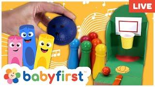 Toddler Learning Video | COLOR CREW | Learn Colors & More | Songs | Live Stream | Baby First TV