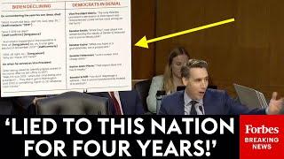 BREAKING NEWS: Hawley Brings The Receipts To Directly Accuse Dem Colleagues Of Lying About Biden