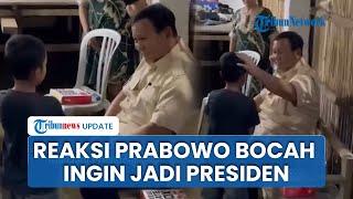 Reaksi Hangat Prabowo Subianto Ngobrol dengan Anak Korban Banjir Bekasi yang Ingin Jadi Presiden