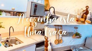 COMO A COZINHA FICOU DEPOIS DAS ALTERAÇÕES E DECORAÇÕES