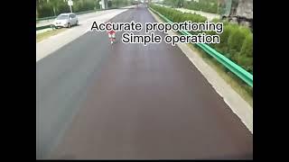 Shaanxi Roadbest MX211 Emulsified Asphalt Slurry Sealer Micro-surfacing Working on Hanzhong Highway