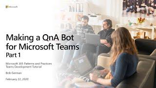 Teams Development: Building a Low-Code QnA Bot for Teams Part 1 (QnA Bot)