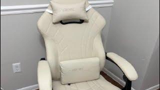 NIONIK Gaming Chair with Footrest and Massage Lumbar Support, Great for ALL sizes!!