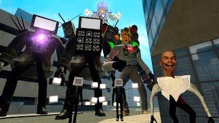 MECHA TV MAN SET UP AN AMBUSH ARMY SKIBIDI TOILET BOSSES In Garry's Mod!