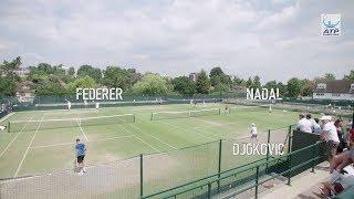 Federer, Nadal, Djokovic Train Side By Side At Wimbledon 2018