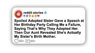 (Full story)Spoiled Adopted Sister Gave a Speech at Her Birthday Party Calling Me a Failure, Saying…