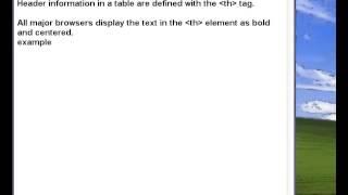 how to create html tables, borders, headers table tags