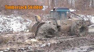 John Deere Timberjack 240 Skidder Stuck In Mud | Logging Equipment