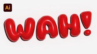 Tuto Illustrator : Effet de Texte 3D « Ballon en Plastique »