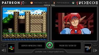 Popful Mail (SNES vs Sega CD) Side by Side Comparison (Super Famicom vs Sega Cd)