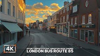 A Relaxing Autumn Bus Ride in London | Bus Route 85 from Putney to Kingston, Southwest London Area