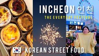 Incheon food market  Street food, Chinatown & Wolmido Park Korea vlog