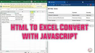 How to convert HTML table to CSV/Excel with Javascript