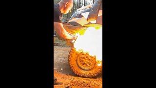 Tire explosion HACK! Fixed bead with fire