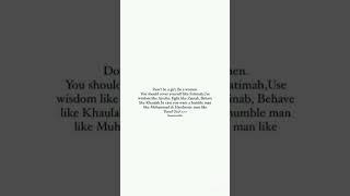 Be like Fatimah(RA)   #muslimahkhatun #ytshorts #trending #viral