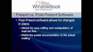 DAT-MAIL™ Advanced (Post-Presort Software) - Window Book