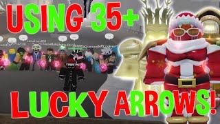 [YBA] 35+ PEOPLE USE LUCKY ARROWS IN THE XMAS UPDATE!