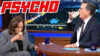 Kamala Pretends to Drink Beer On Late Night Show as Campaign Implodes