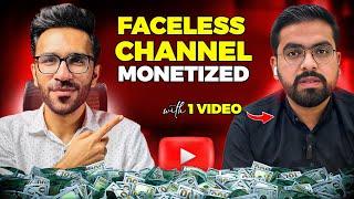 This Guy MONETIZED His FACELESS CHANNEL With 1 Video Only!!