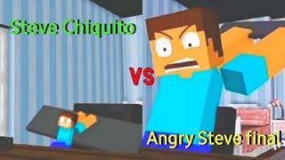 Angry Steve song español vs Steve Chiquito inglés | Animación de minecraft | La escena final.