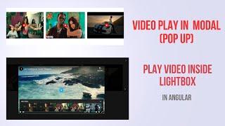 Play YouTube video in modal pop up | angular play video inside lightbox