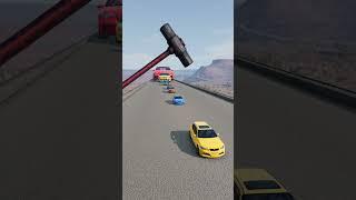 Colorful Small to Giant Cars vs Hammer | BeamNG.drive!