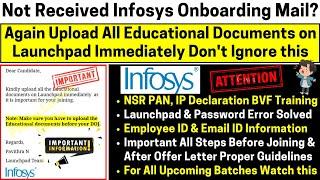 Infosys Onboarding Delay Issue Solved Again Upload All Education Documents & Others Criteria Changed