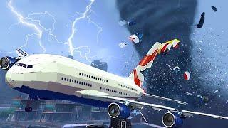 Flew Out Of The TORNADO - All Systems Failed! Airplane Crashes - Besiege plane crash