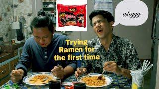 Ramen 2x challenge || Trying for the first time || Samuel Tamang || Abhishek Basnet