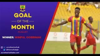 Winful Cobbinah wins Hearts GOAL OF THE MONTH for AUGUST 2017