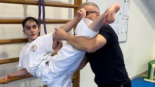 Anil Shariatpanahi 12 years old training karate kata kankudai with coach nekoofar. WKF #karate Champ