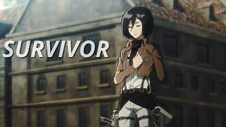 Shingeki no Kyojin - Mikasa Ackerman -  Survivor (AMV)