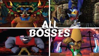 Crash Bandicoot (PS1) - All Bosses [No Damage]