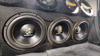 GROUND ZERO GZRW 12XSPL, radioactive series 1000w rms*3. Triple subwoofers