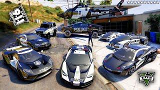 GTA 5 - Stealing Luxury POLICE Supercars with Franklin! (Real Life Cars #111)