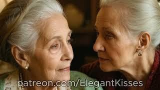 Older Woman and her Wife kisses | Lesbian Kissing Compilation - Video