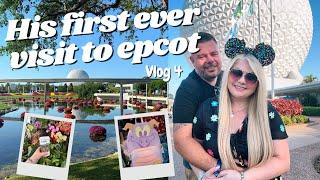His first visit to Epcot, my favourite Disney park 