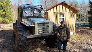 ТАЁЖНАЯ ИЗБА! «ВЕЗДЕХОД» СПАСАЕТ! СОБРАЛ ГОРЫ МЕТАЛЛА. ПРИГОТОВИЛ ЩУКУ на МАНГАЛЕ!