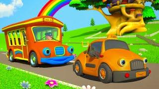 Wheels On the Bus & More Vehicles Learn Nursery Rhyme for Kids