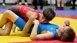 U13 Davide Servedio (ITA) vs Benas Motijauskas (LTU) 47kg. Greco-r boys youth wrestling.