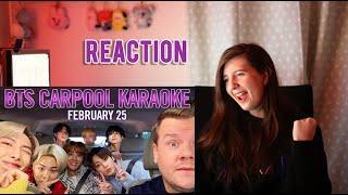 BTS Carpool Karaoke - REACTION