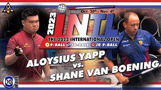 10-Ball - SHANE VAN BOENING vs ALOYSIUS YAPP - 2023 International Open Bigfoot 10-Ball Challenge