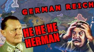 You must play BADLY to get Goering Germany in Hearts of Iron 4