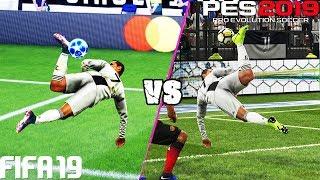 FIFA 19 vs. PES 2019: Fancy Finishing (Scorpion Kick, Bicycle Kick, Rabona  & More) | 4K