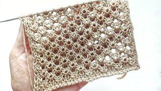 Original small openwork  New pattern for knitting jumpers, scarves