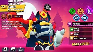 NEW SKELETAL SURGE SKIN！ | Brawl Stars | ONCE UPON | SCARY TALES | Season 31 | Brawl Pass | pin