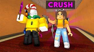 My CRUSH Played MM2 with me.. (Roblox Murder Mystery 2)