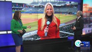 Alex Sims live at NBT Bank Stadium for opening day