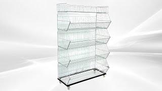 Supermarket shelves five layer snack display rack with wheel multi-functional storage rack 36x19x55